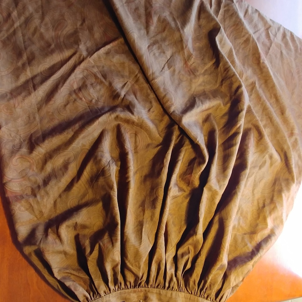 Vintage brown silk paisley maxi skirt petite